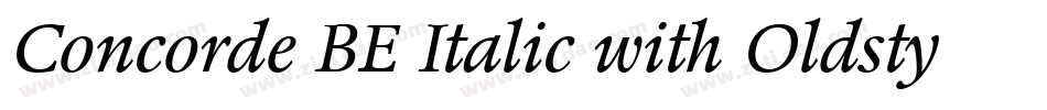 Concorde BE Italic with Oldstyle Figures字体转换